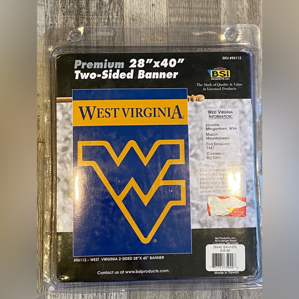 New West Virginia Mountaineers 2-sided Premium 28 X 40 Inch Banner Flag House